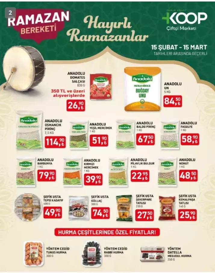 Tarım Kredi Ramazan ayı indirimleri başladı 2025 3