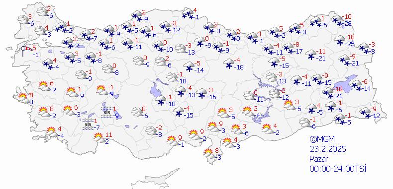 Son dakika hava durumu: Birçok şehre yeniden kar geliyor 7