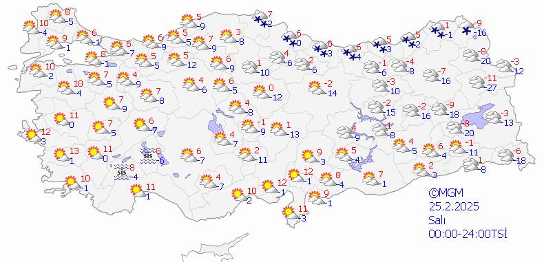 Son dakika hava durumu: Birçok şehre yeniden kar geliyor 9