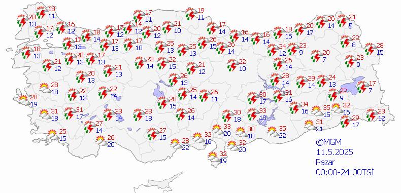 Sıcak havaya biraz ara: İşte şiddetli yağmur beklenen iller 8