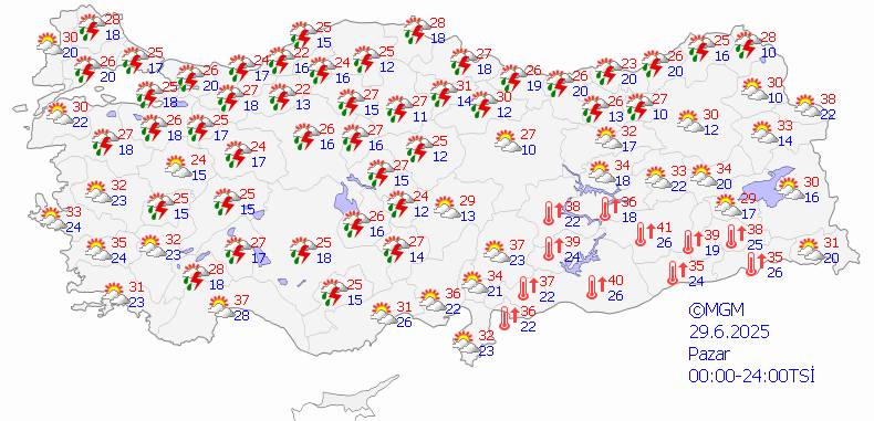 Meteoroloji hava durumunu açıkladı: Sıcaklara yağmur arası 8