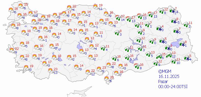 5 günlük hava durumu açıklandı: 14-15-16-17-18 Kasım 2025 5