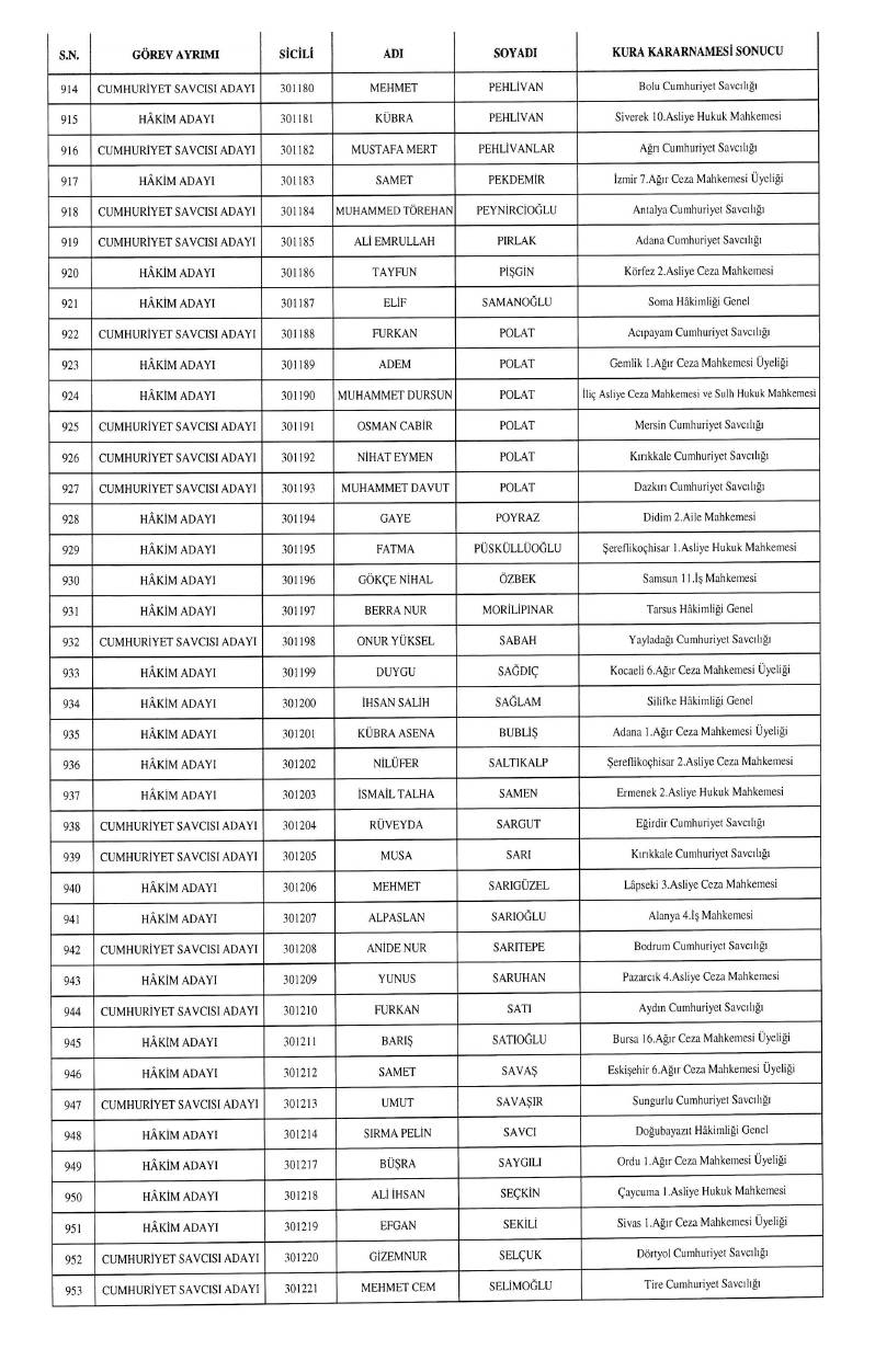 HSK atama kararnamesi geldi: İşte yeni görev yerleri 14