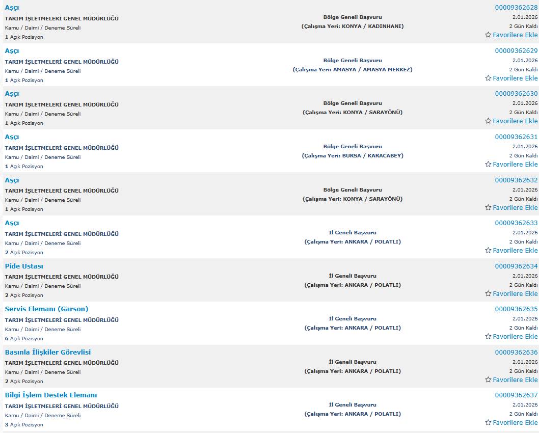 850 kamu işçisi alımı yapılacak: İşte başvuru 18