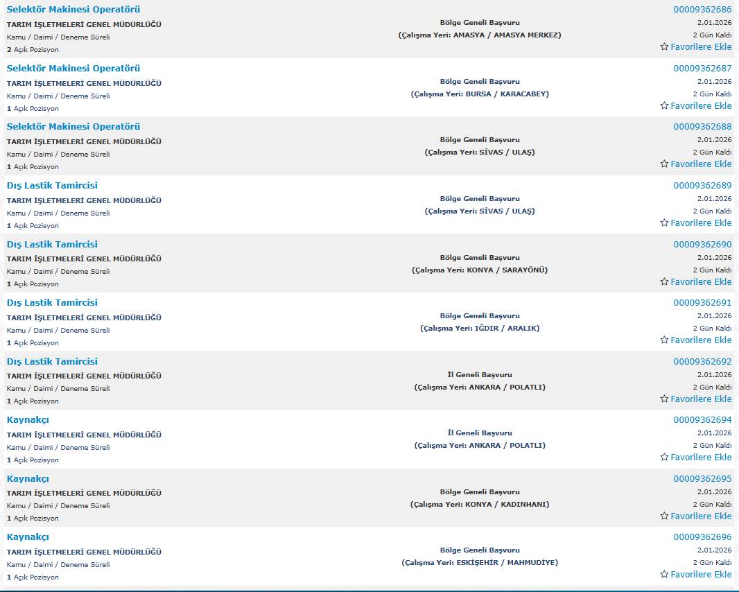 850 kamu işçisi alımı yapılacak: İşte başvuru 25