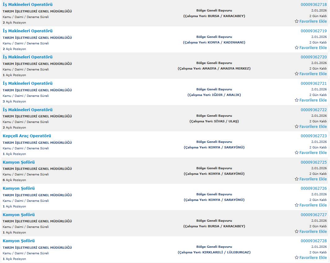 850 kamu işçisi alımı yapılacak: İşte başvuru 28