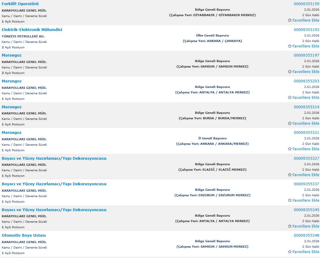 850 kamu işçisi alımı yapılacak: İşte başvuru 8