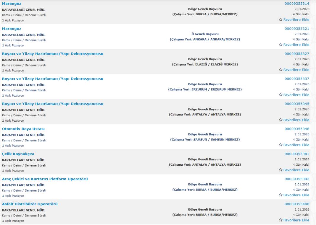 KGM 181 işçi alımı başvuru ekranı açıldı 7