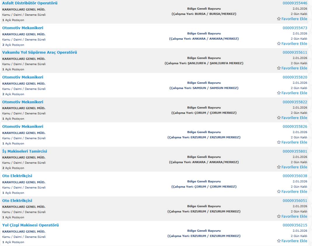 850 kamu işçisi alımı yapılacak: İşte başvuru 11