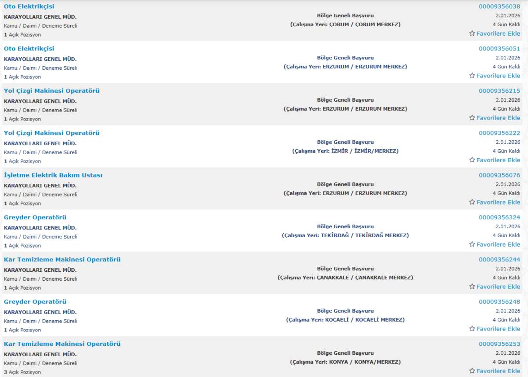 KGM 181 işçi alımı başvuru ekranı açıldı 10