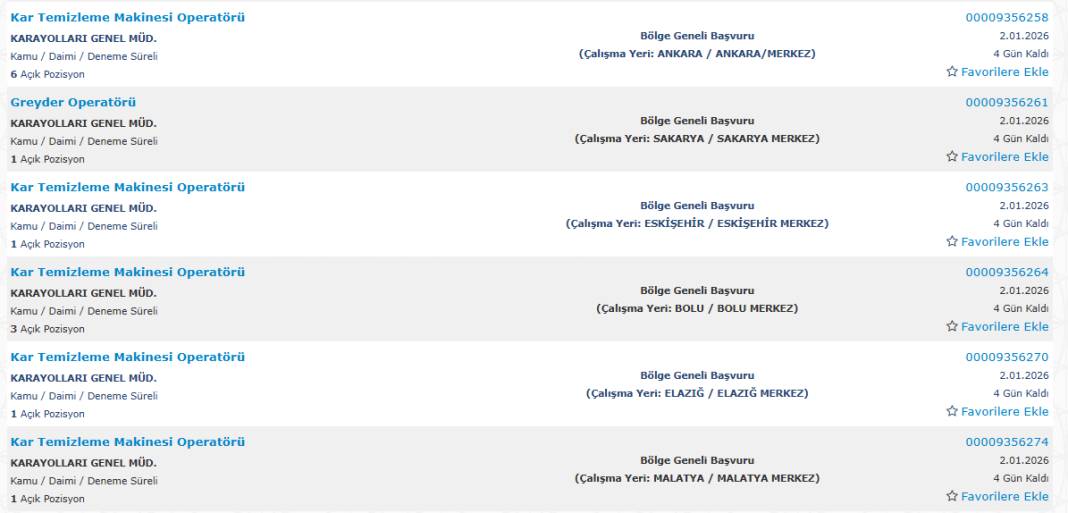 KGM 181 işçi alımı başvuru ekranı açıldı 13