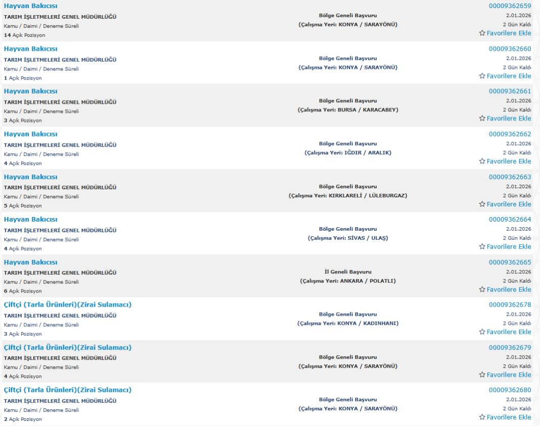 850 kamu işçisi alımı yapılacak: İşte başvuru 22