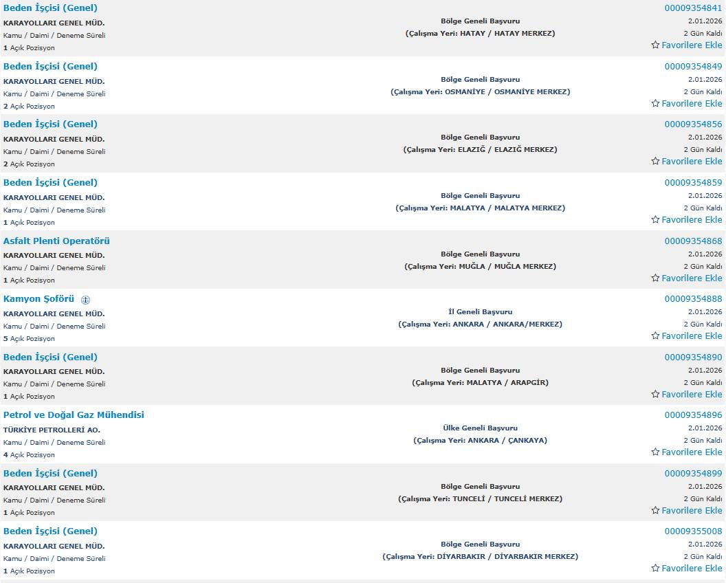 850 kamu işçisi alımı yapılacak: İşte başvuru 5