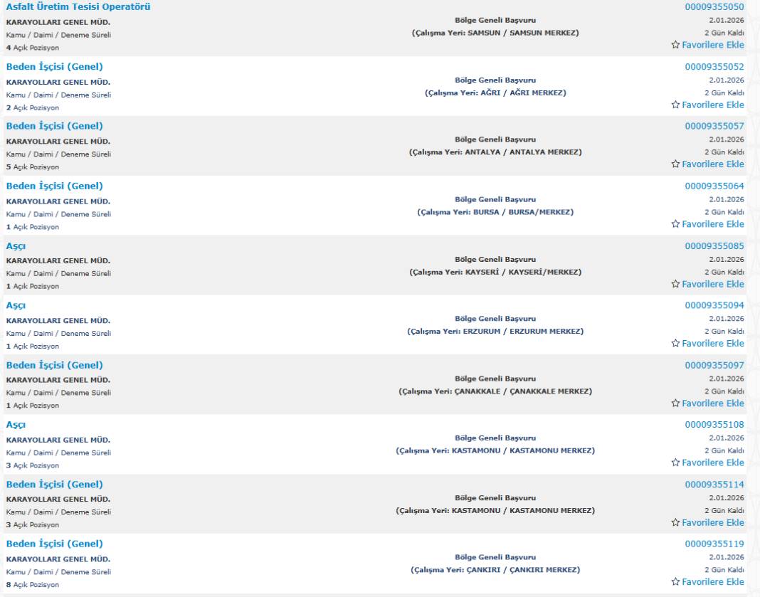 850 kamu işçisi alımı yapılacak: İşte başvuru 6