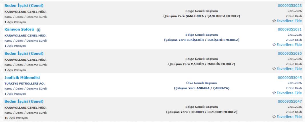 850 kamu işçisi alımı yapılacak: İşte başvuru 7