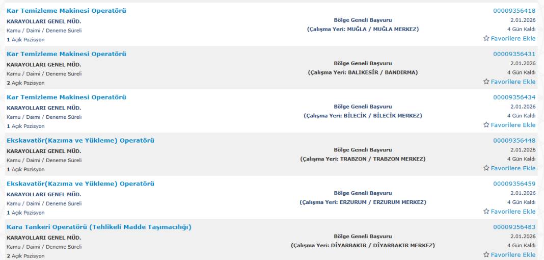 KGM 181 işçi alımı başvuru ekranı açıldı 14