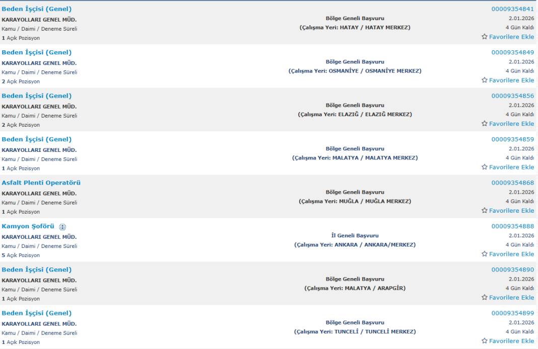 KGM 181 işçi alımı başvuru ekranı açıldı 4