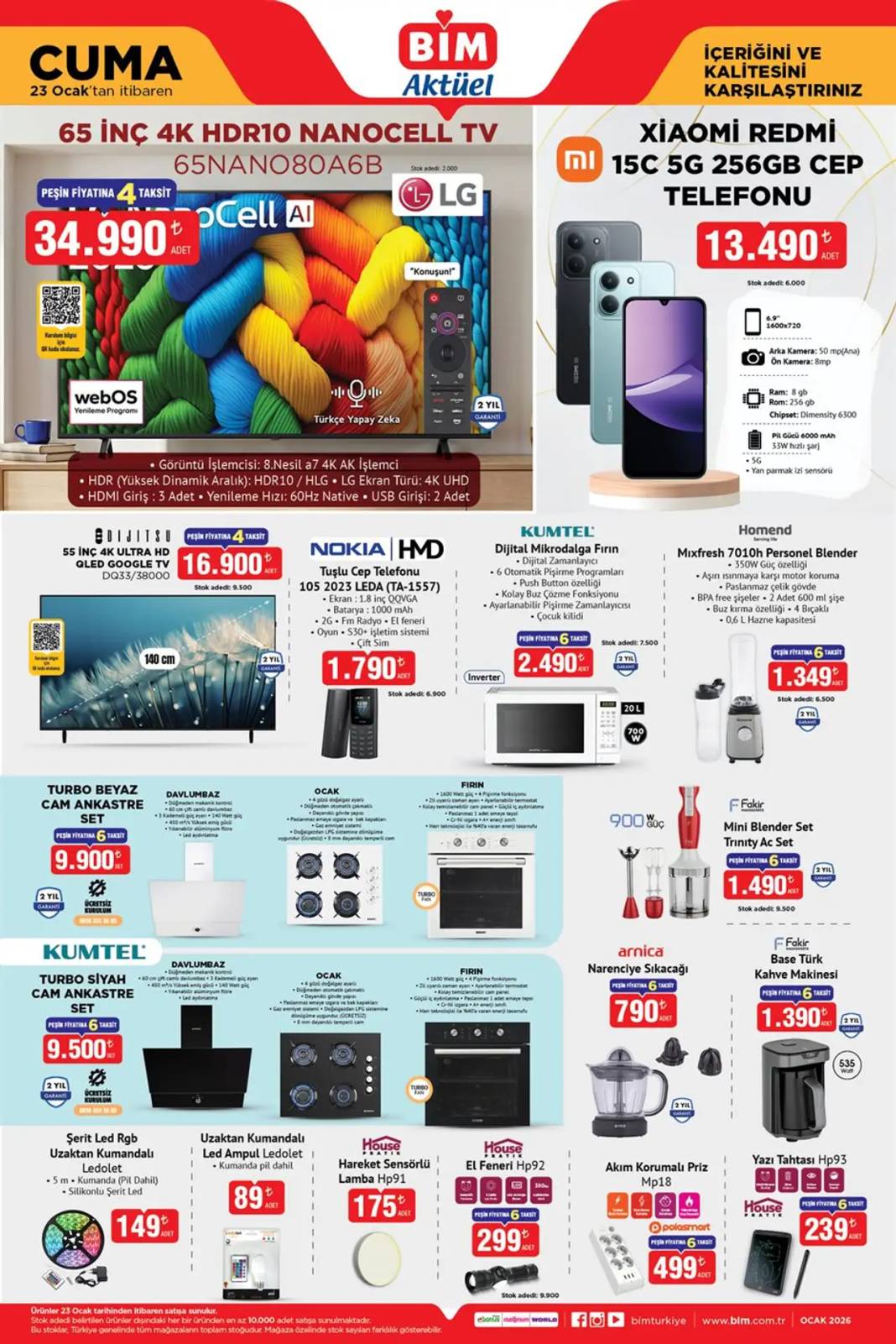 Bim 23 Ocak 2026 aktüel ürünler kataloğu: Tuşlu telefon geliyor 1