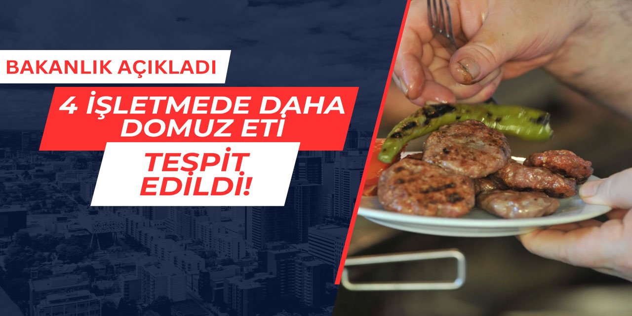 Bakanlık açıkladı: 4 işletmede daha domuz eti tespit edildi