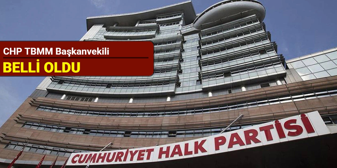 CHP TBMM Başkanvekili belli oldu