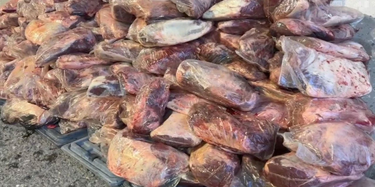Şanlıurfa'da 1 ton 700 kilo bozulmuş et yakalandı