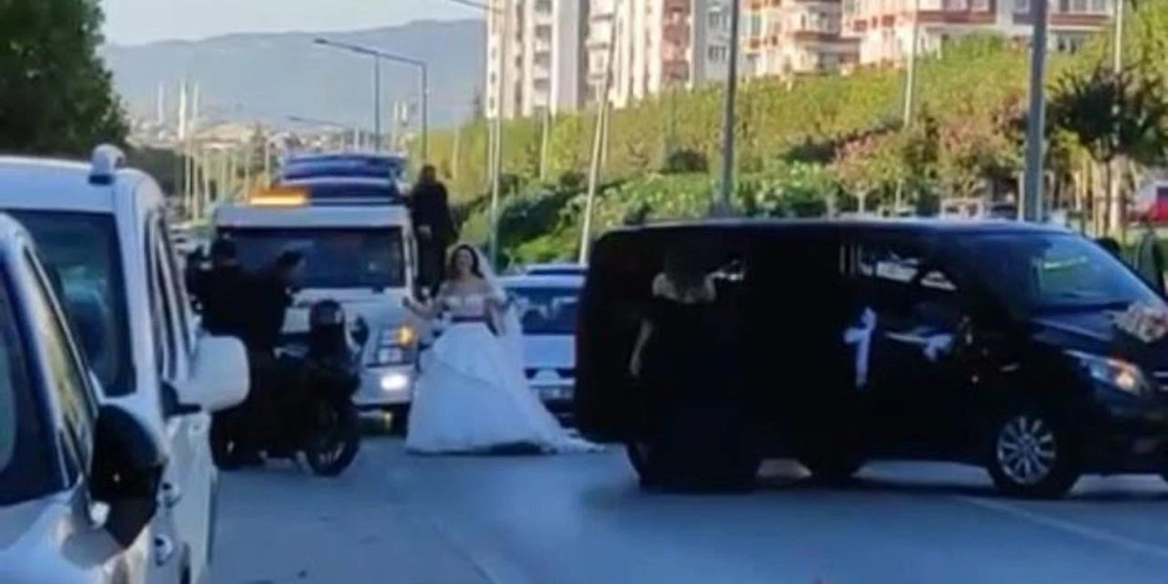 Trafikte ön kesen, düğün konvoyu yapıp yolu kapatanlar yandı