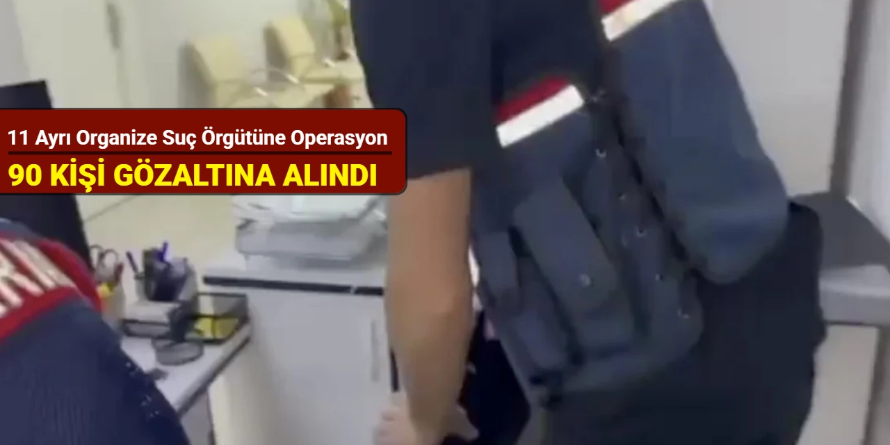 11 ayrı organize suç örgütüne operasyon: 90 kişi gözaltına alındı