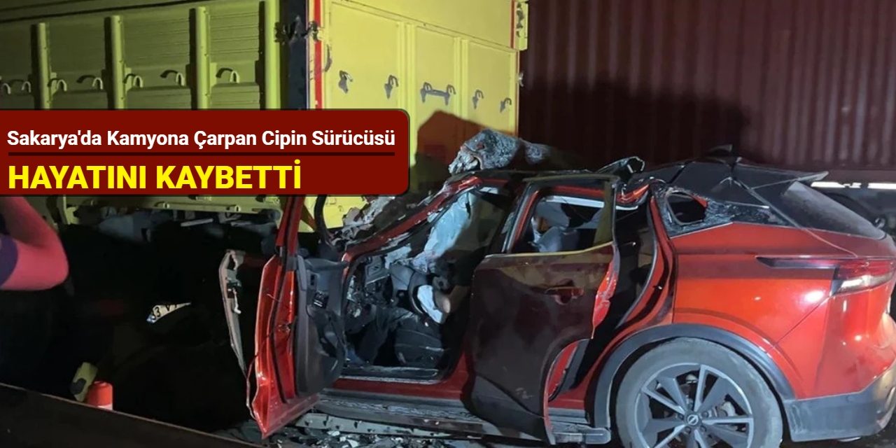 Sakarya'da kamyona çarpan cipin sürücüsü hayatını kaybetti