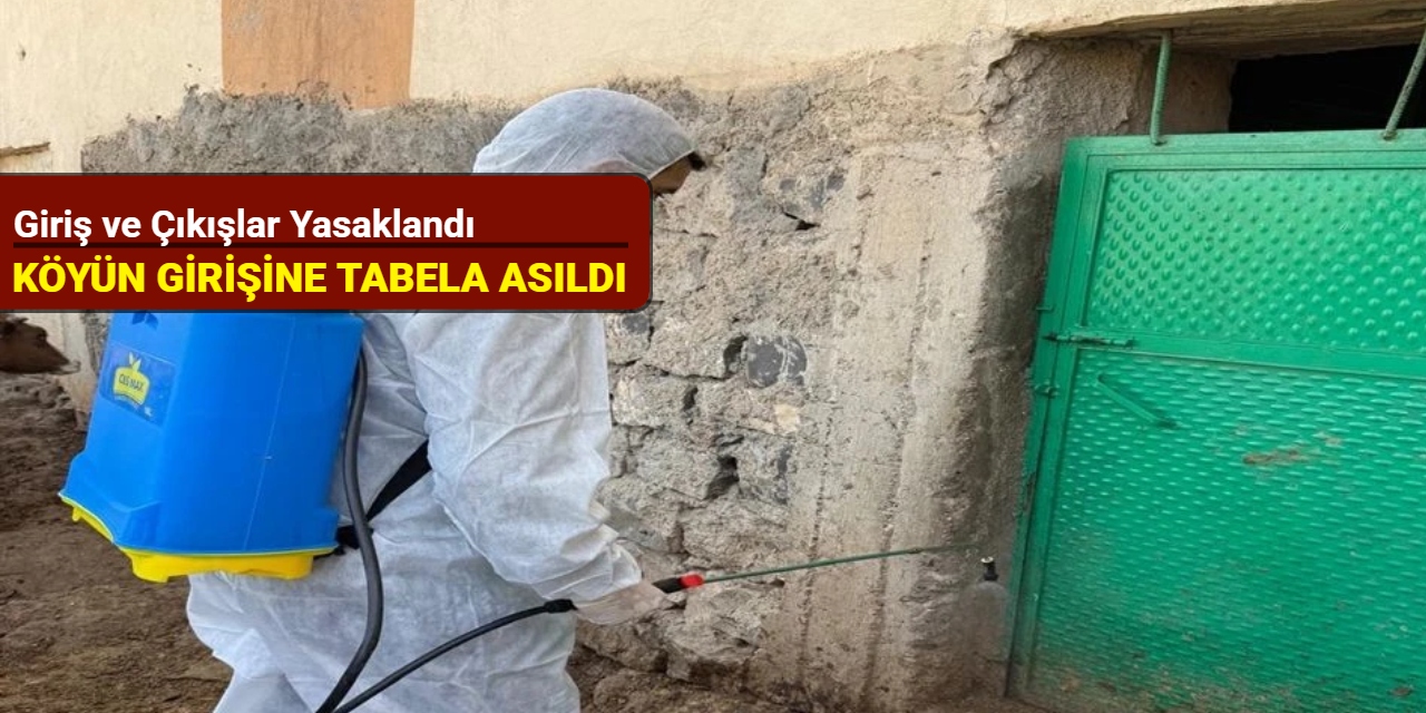 Köyün girişine tabela asıldı: Giriş ve çıkışlar yasaklandı