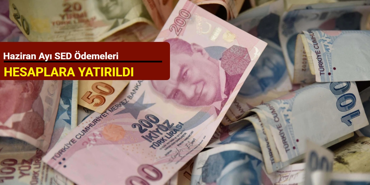 Haziran ayı SED ödemeleri hesaplara yatırıldı