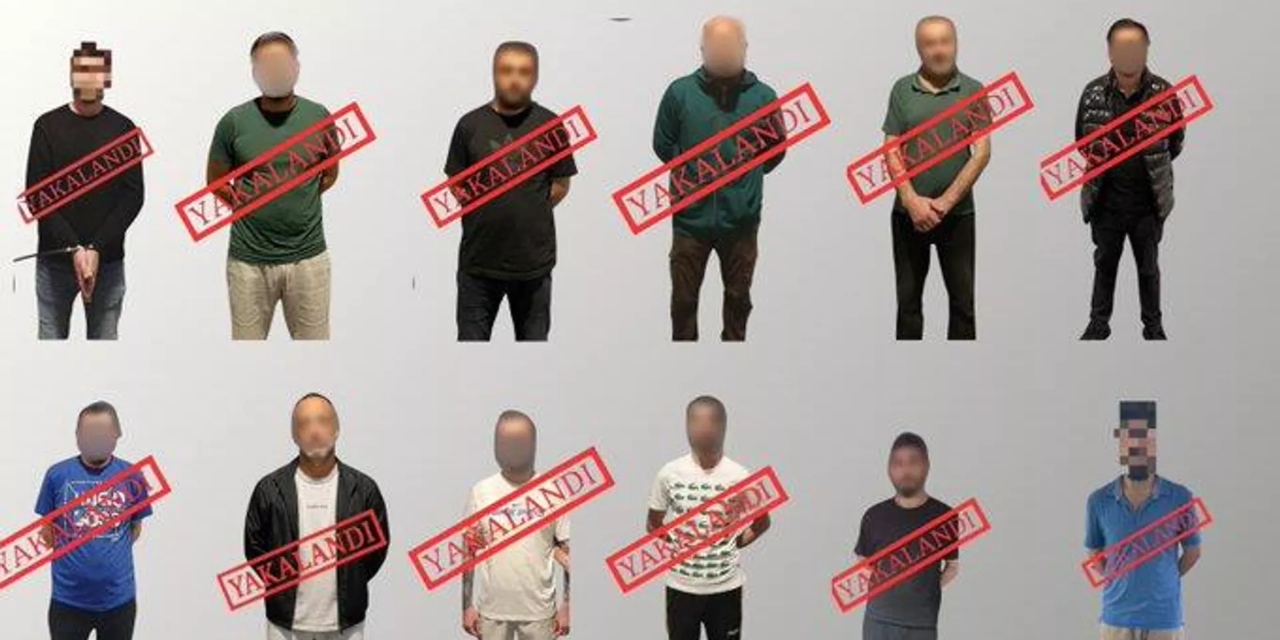 Ulusal seviye ve kırmızı bültenle aranan 12 kişi yakalandı