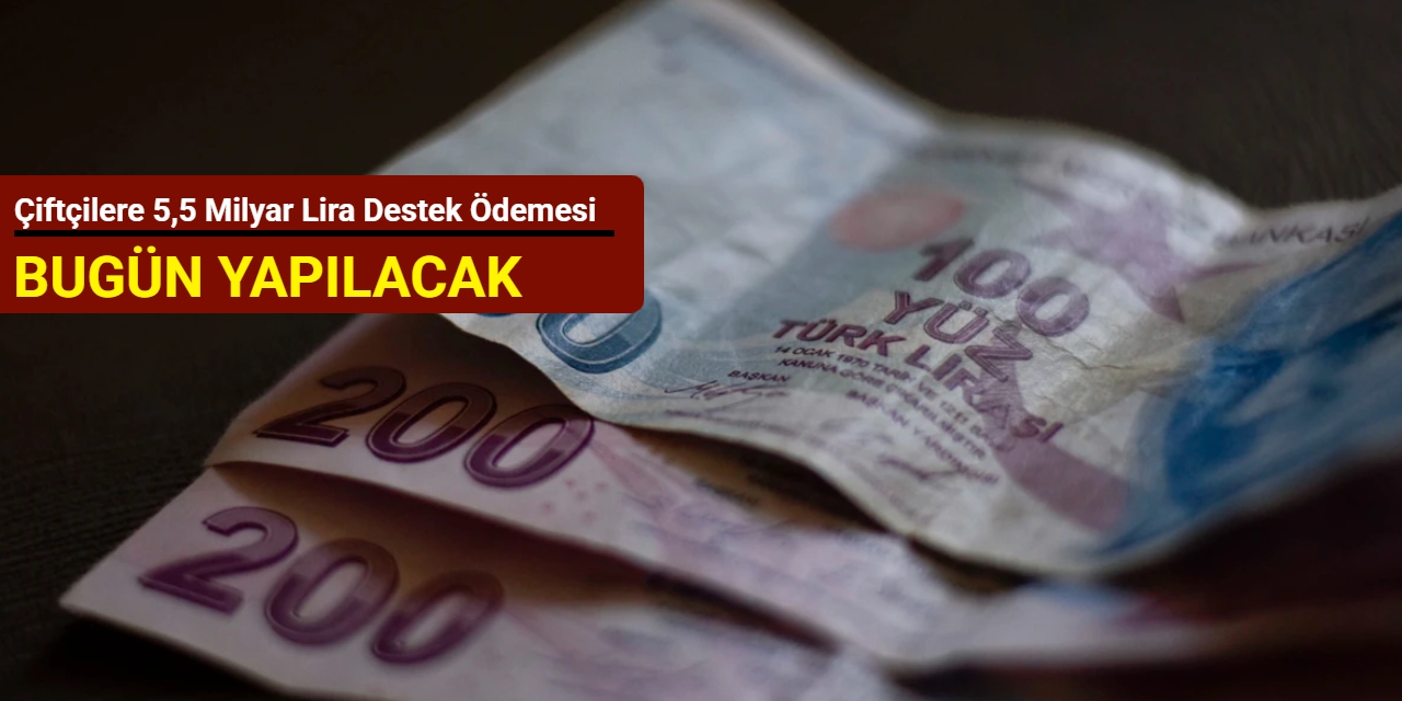 Çiftçilere 5,5 milyar lira destek ödemesi bugün yapılacak