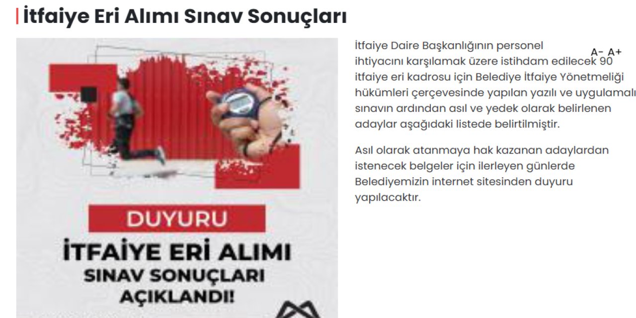Mersin Büyükşehir Belediyesi 90 itfaiye eri alımı sonuçları, isim listesi açıklandı