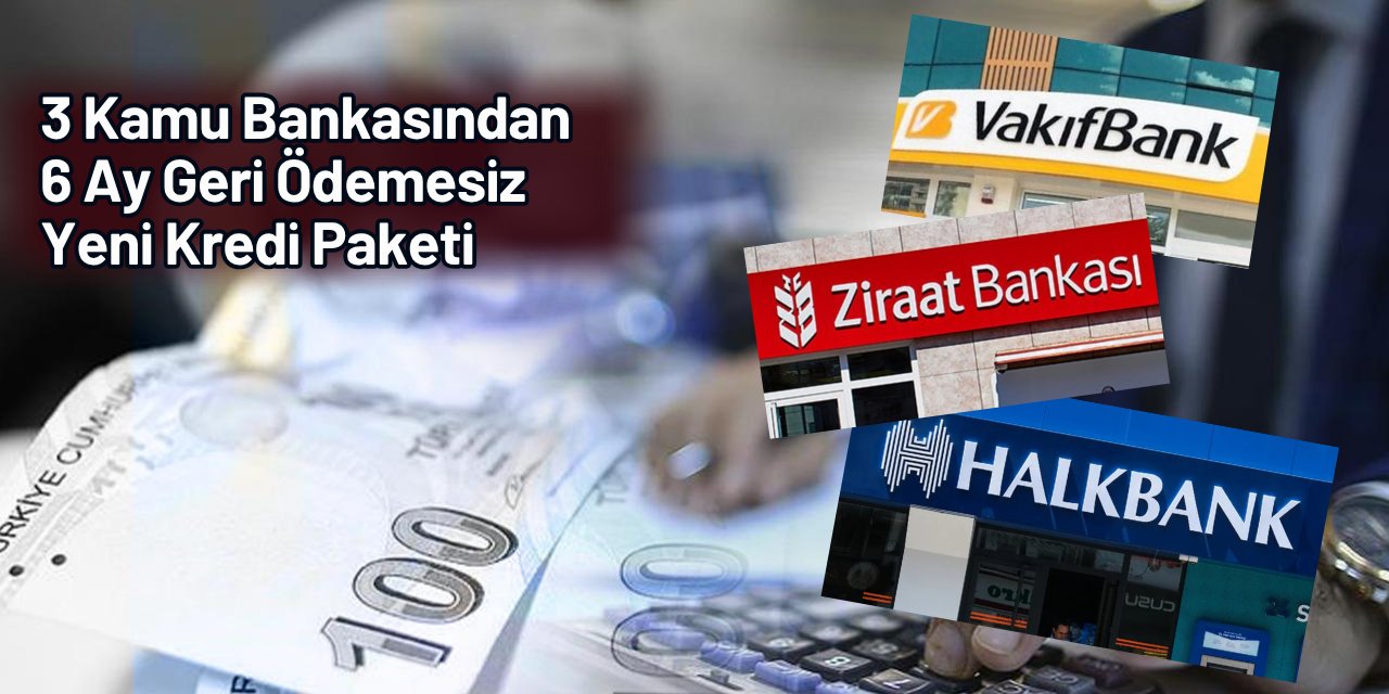 3 kamu bankası, 6 ay geri ödemesiz kredi paketi hazırlıyor