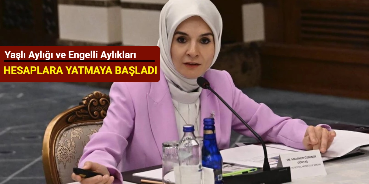 Yaşlı aylığı ve engelli aylıkları hesaplara yatmaya başladı