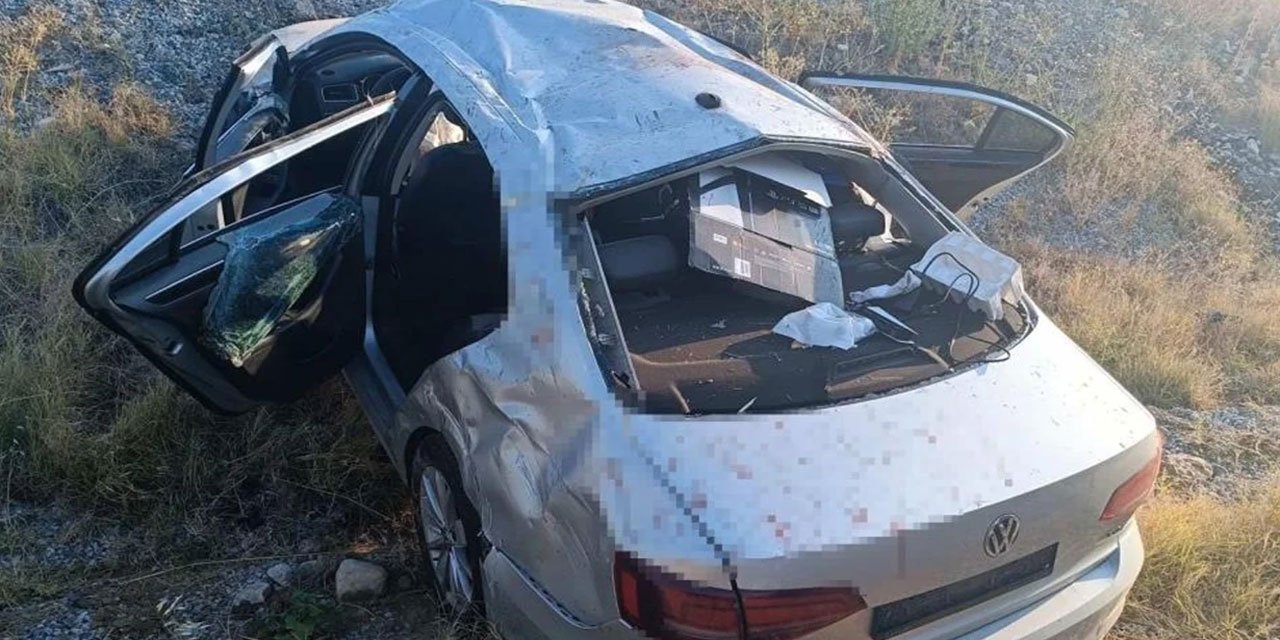 Manisa'da otomobil zeytin bahçesine uçtu: 1 kişi hayatını kaybetti