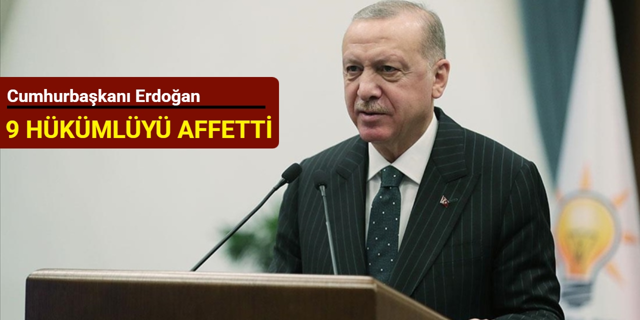 Cumhurbaşkanı Erdoğan, 9 hükümlüyü affetti