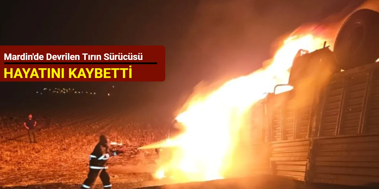 Mardin'de devrilen tırın sürücüsü hayatını kaybetti