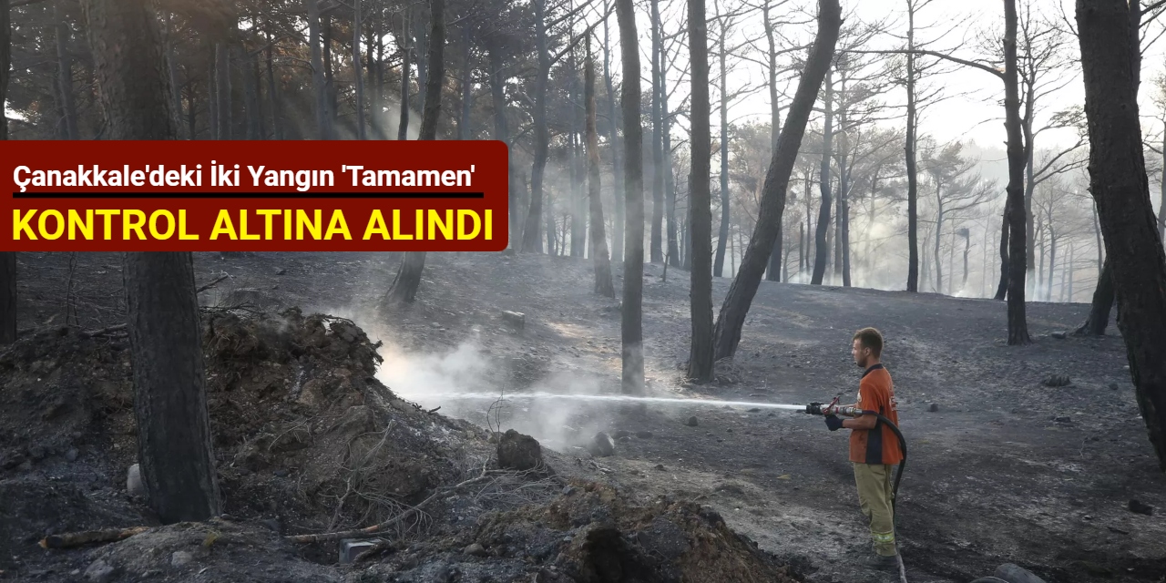 Güzel haberi Bakan Yumaklı duyurdu: Çanakkale'deki iki yangın 'tamamen' kontrol altına alındı