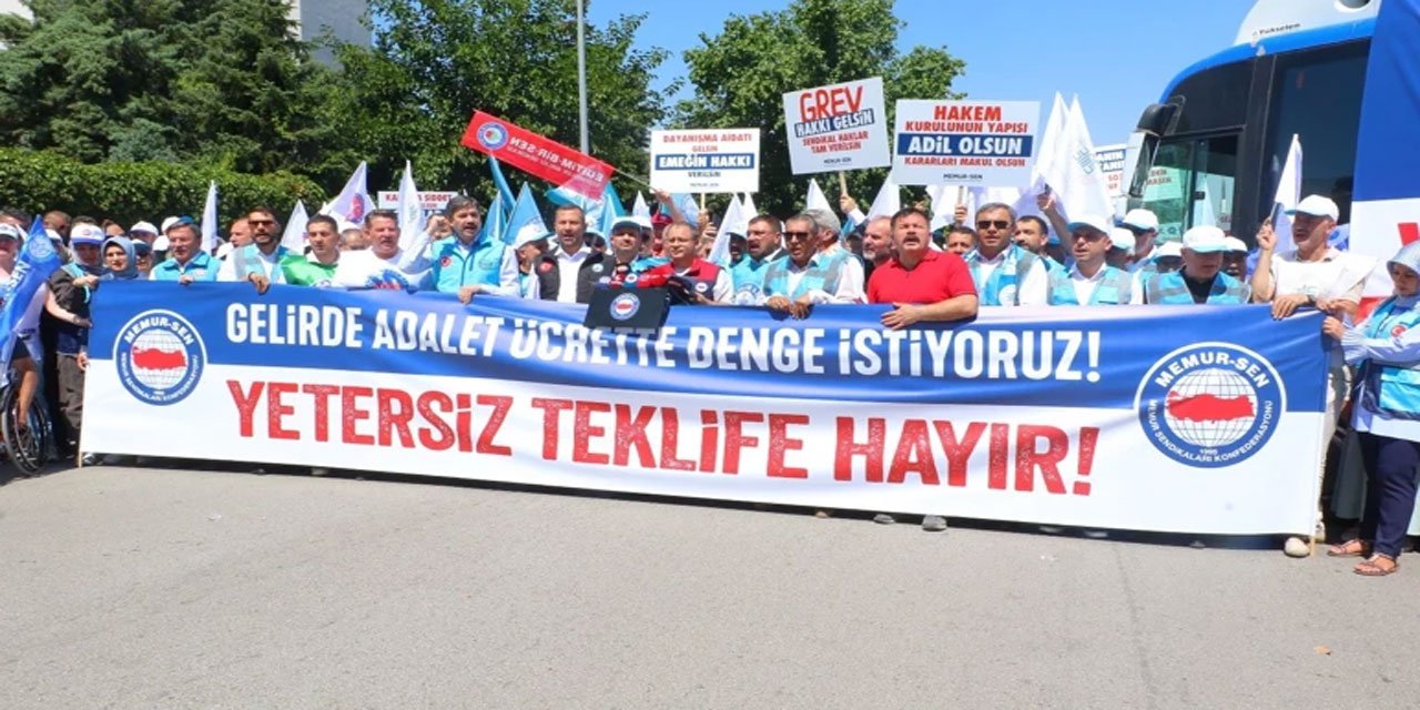 Memur-SEN eylem yaptı: Yetersiz teklife hayır!
