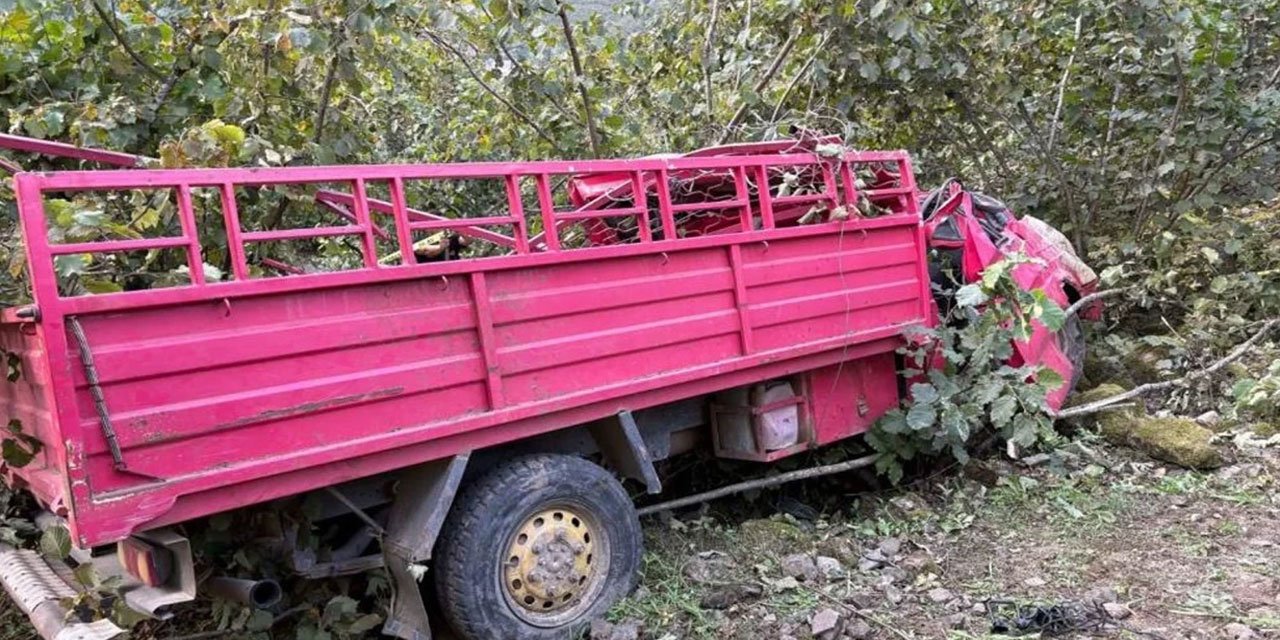 Giresun'da kamyon bahçeye yuvarlandı: 4 kişi hayatını kaybetti