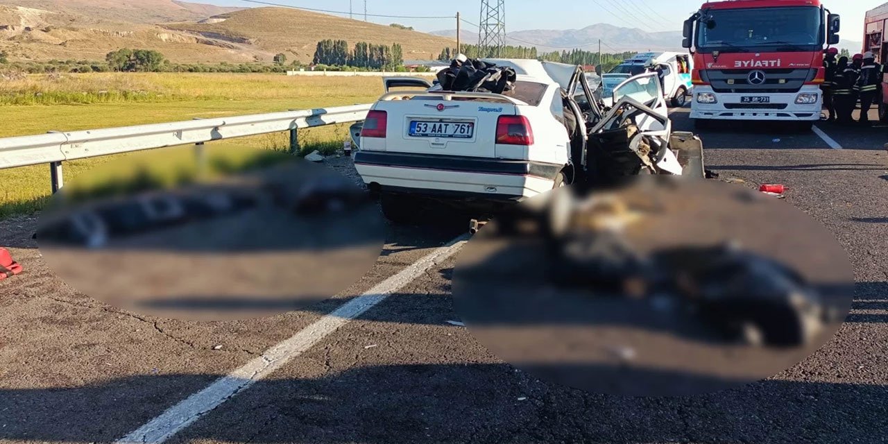 Erzurum'da katliam gibi kaza: 4 kişi vefat etti