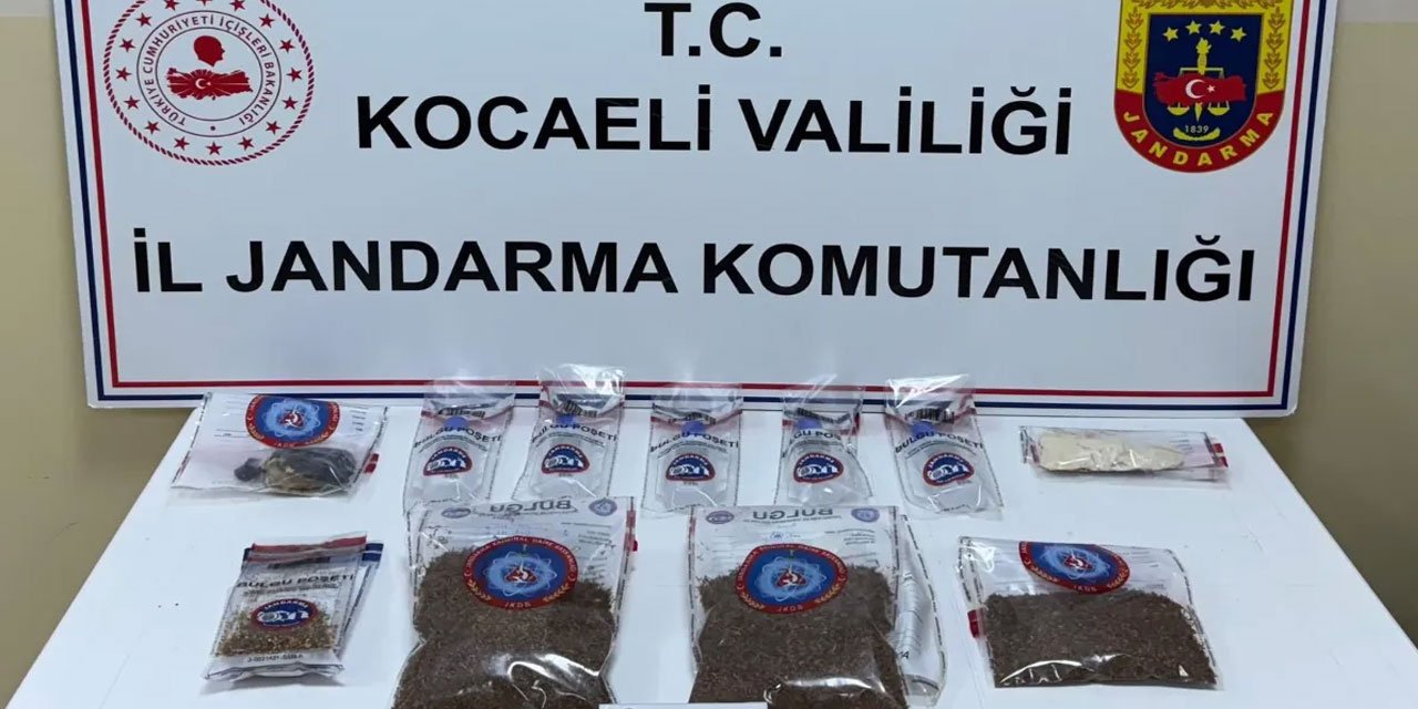 Kocaeli'de uyuşturucu operasyonu: 1 kilo 800 gram bonzai yakalandı
