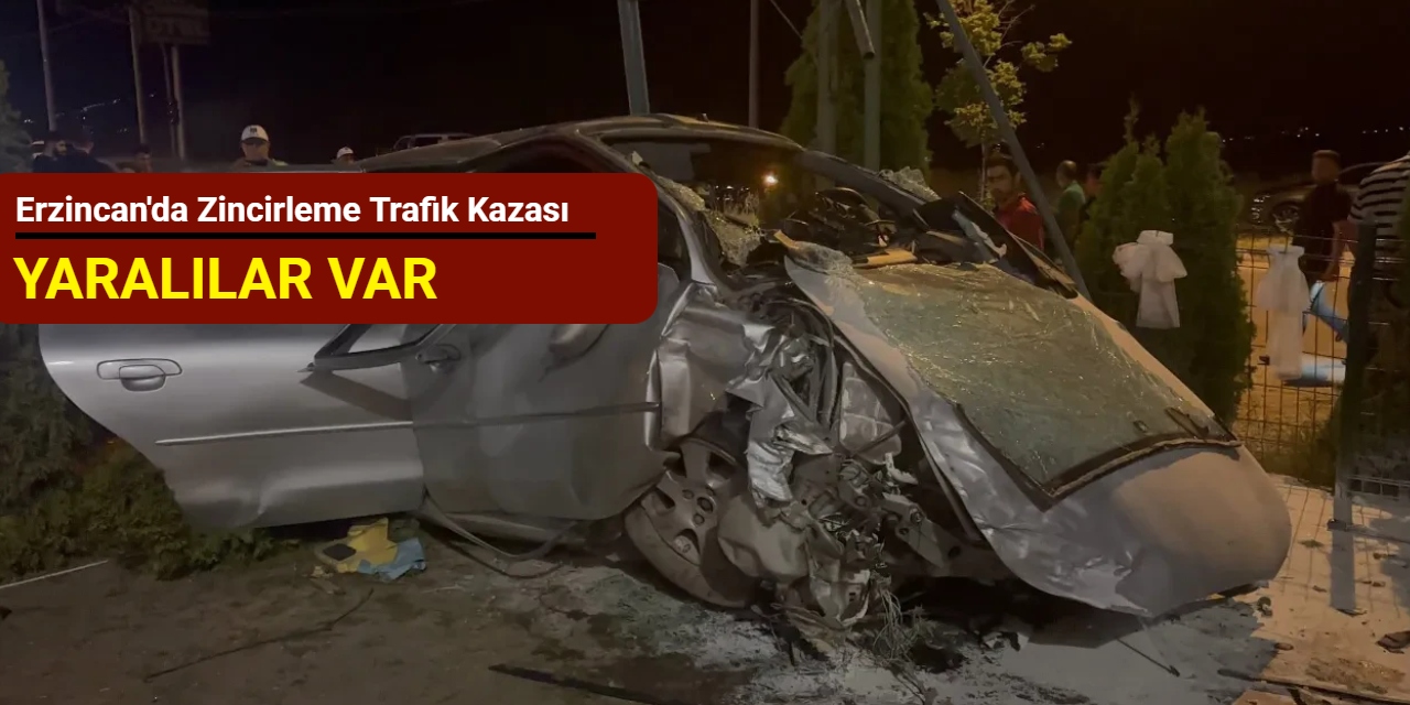 Erzincan'da zincirleme trafik kazası: Yaralılar var