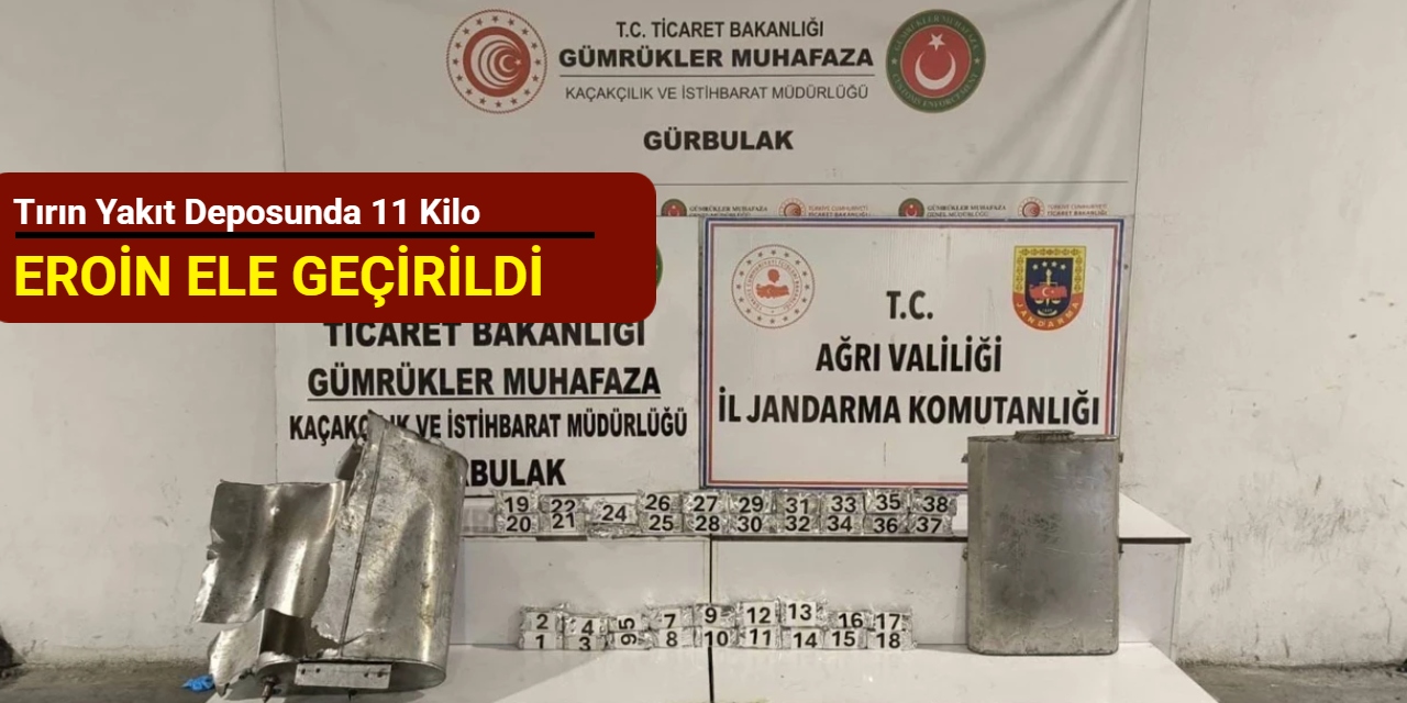 Tırın yakıt deposunda 11 kilo eroin ele geçirildi