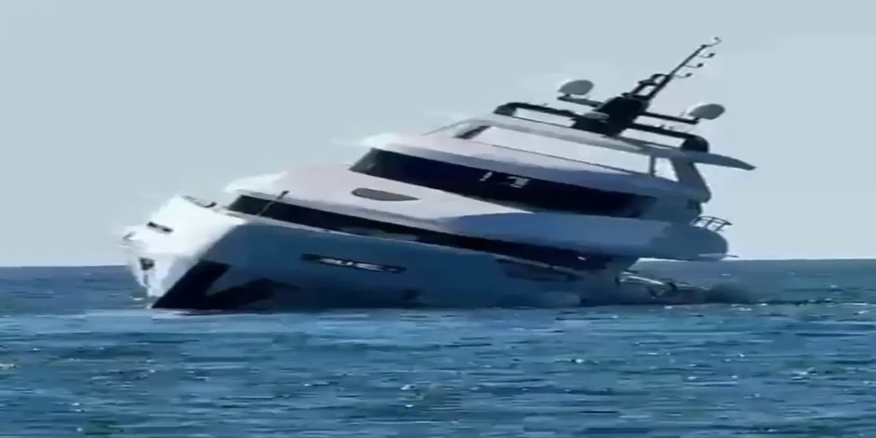 40 milyonluk yat denize indirildikten 15 dakika sonra battı