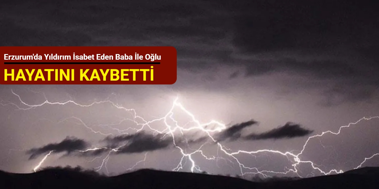 Erzurum'da yıldırım isabet eden baba ile oğlu hayatını kaybetti