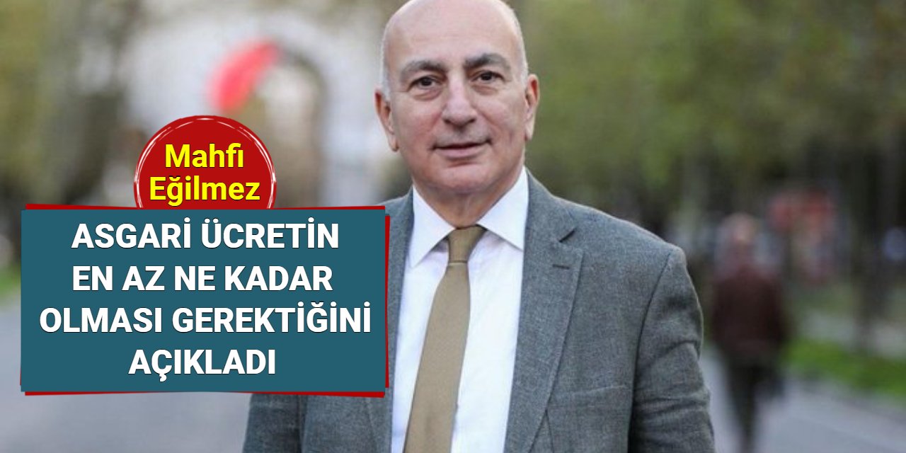 Mahfi Eğilmez, asgari ücret zammının ne kadar olması gerektiğini açıkladı