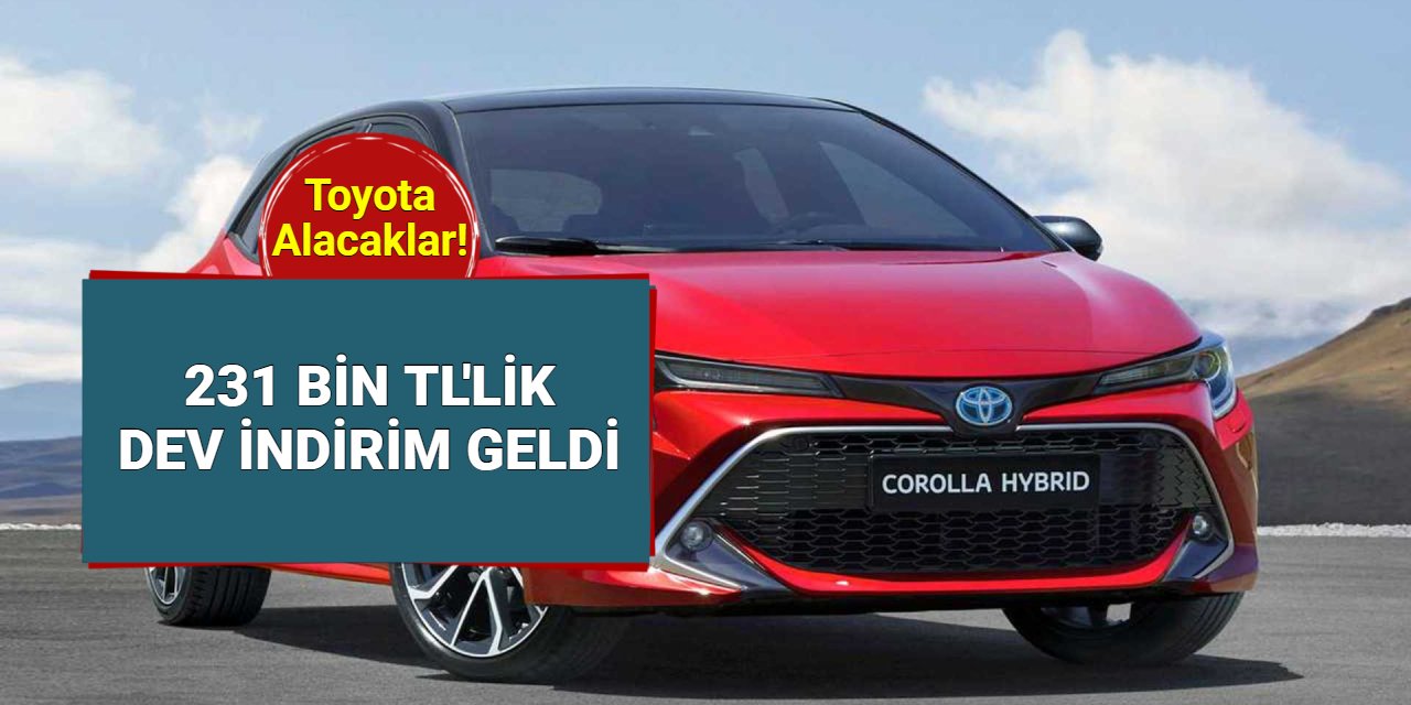 Toyota'ya 231 bin TL'lik dev indirim geldi: İşte Corolla fiyat listesi Kasım 2024