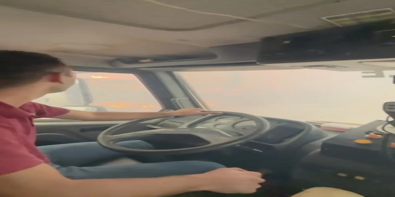 Çanakkale'deki orman yangınında işçiler arasında kaldı